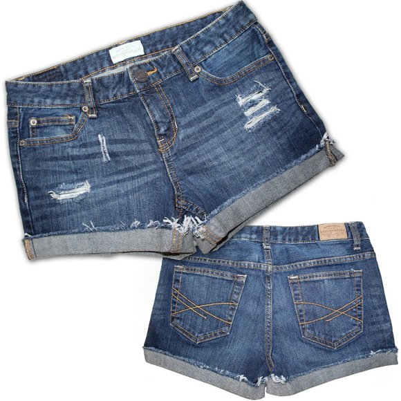 Aeropostale Bayla Skinny 5/6 Cut Off Jean Shorts - Picture 3 of 11